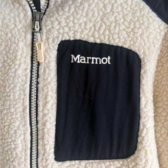 Marmot Black and Cream Fleece Jacket - Picture 2 of 4